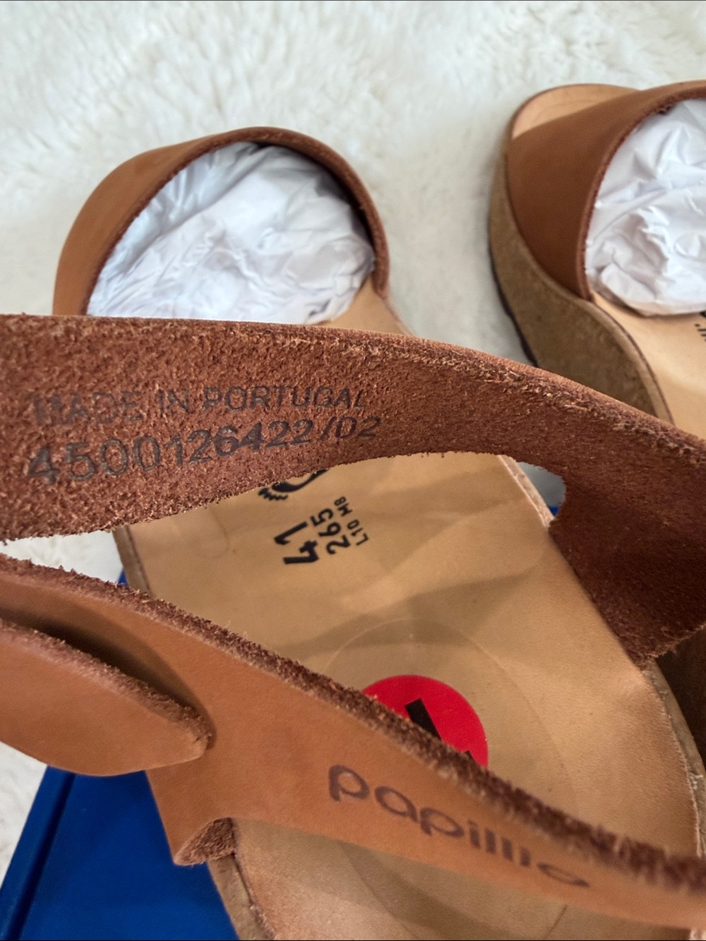 Papillio by Birkenstock,Size 10,Women's Tan Leather Ankle-Strap Sandals - Picture 5 of 17